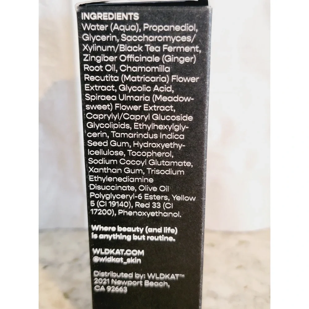 WLDKAT Ginger + Kombucha Skin Tonic 3.33 fl‎ oz 98.5 ml Vegan Face Toner NEW